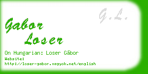 gabor loser business card